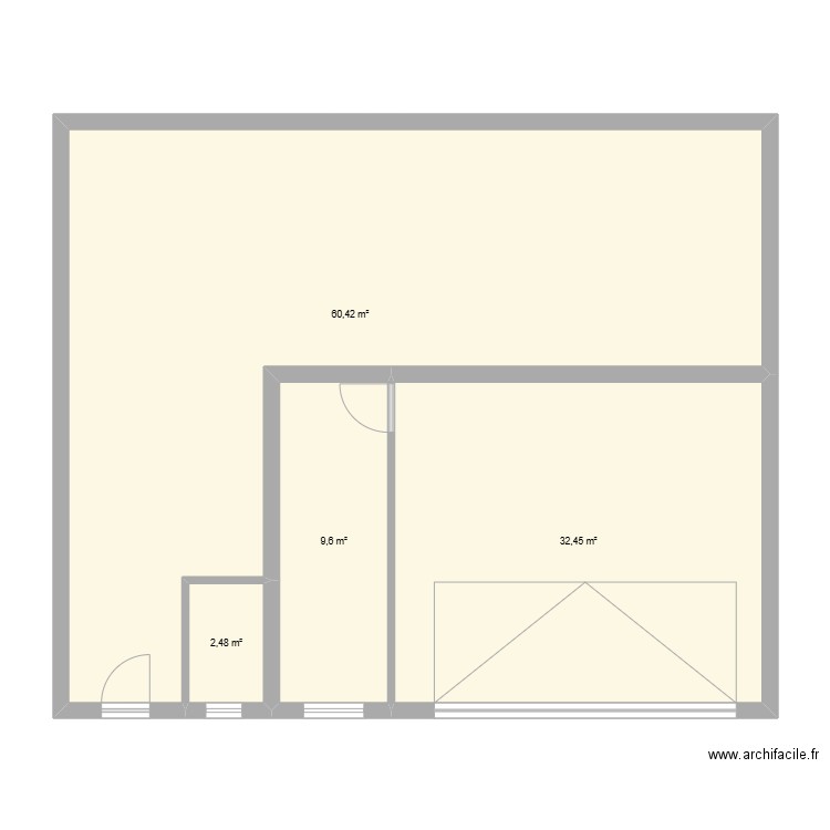 mmmmm. Plan de 4 pièces et 105 m2