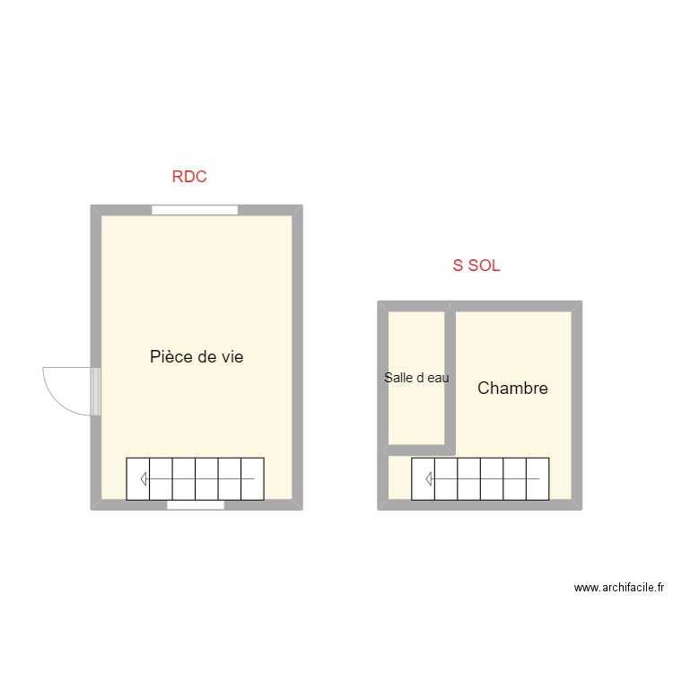 PLAN 2407 MEILLET . Plan de 3 pièces et 10 m2