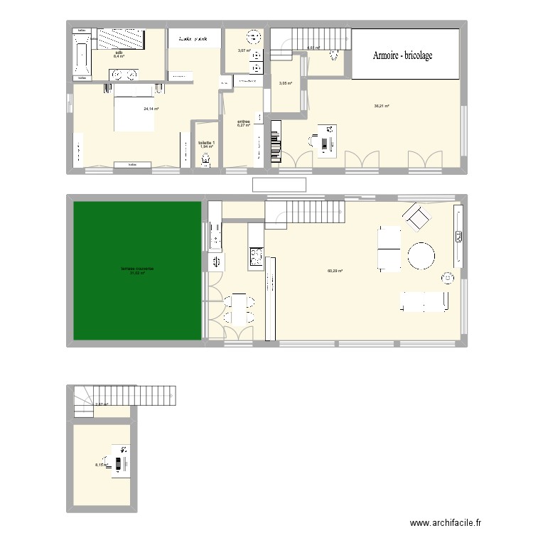 PLAN BURES SUR YVETTE v2024 v7. Plan de 12 pièces et 190 m2