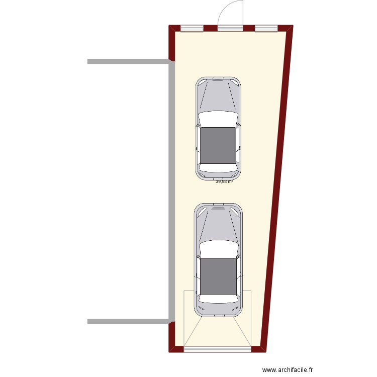 Garage shoot 1. Plan de 1 pièce et 40 m2