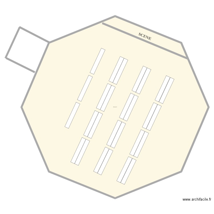 plan ECJM - Implantation Marché de Noel. Plan de 1 pièce et 805 m2