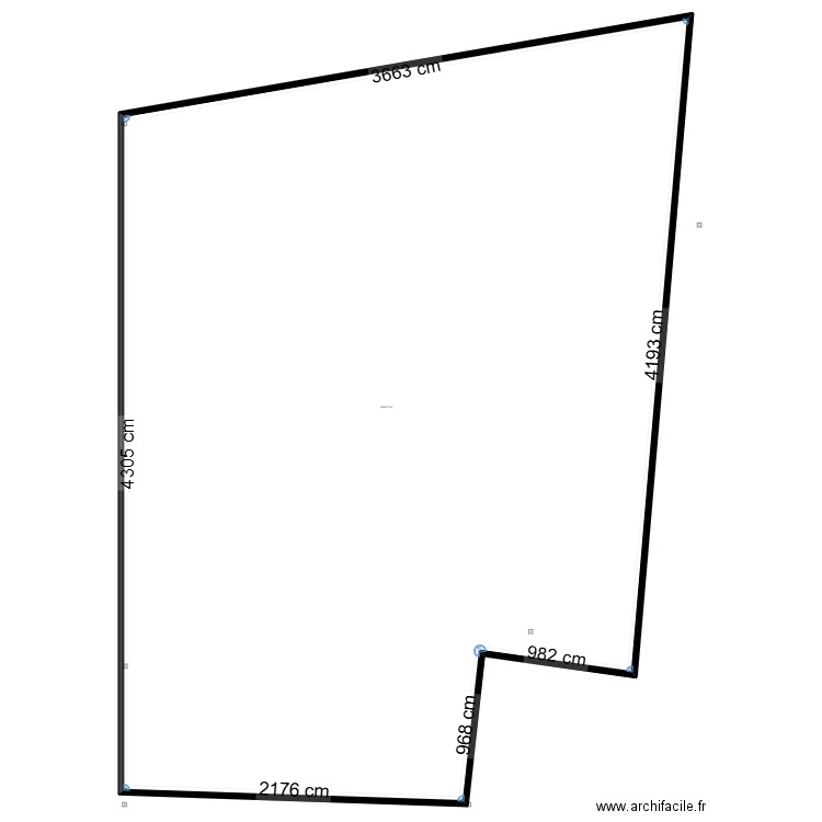 Menkem. Plan de 1 pièce et 1489 m2