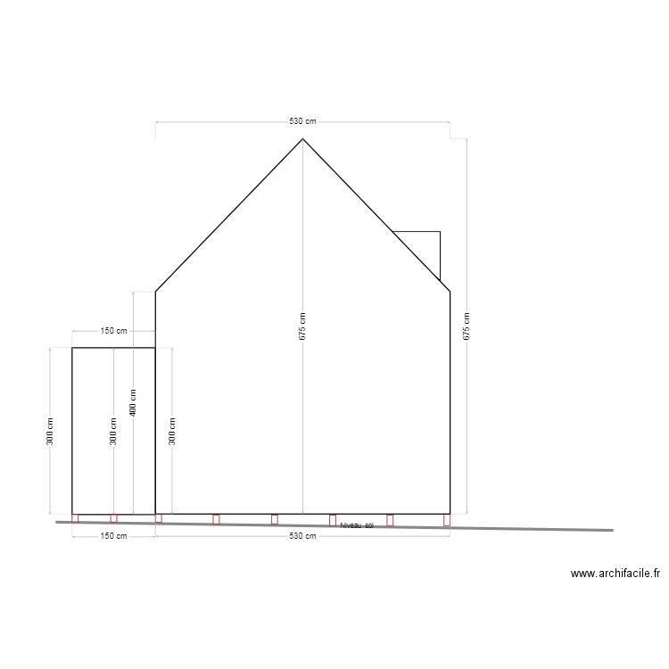 Vue coupe façade Droite .2 14.01.25. Plan de 0 pièce et 0 m2