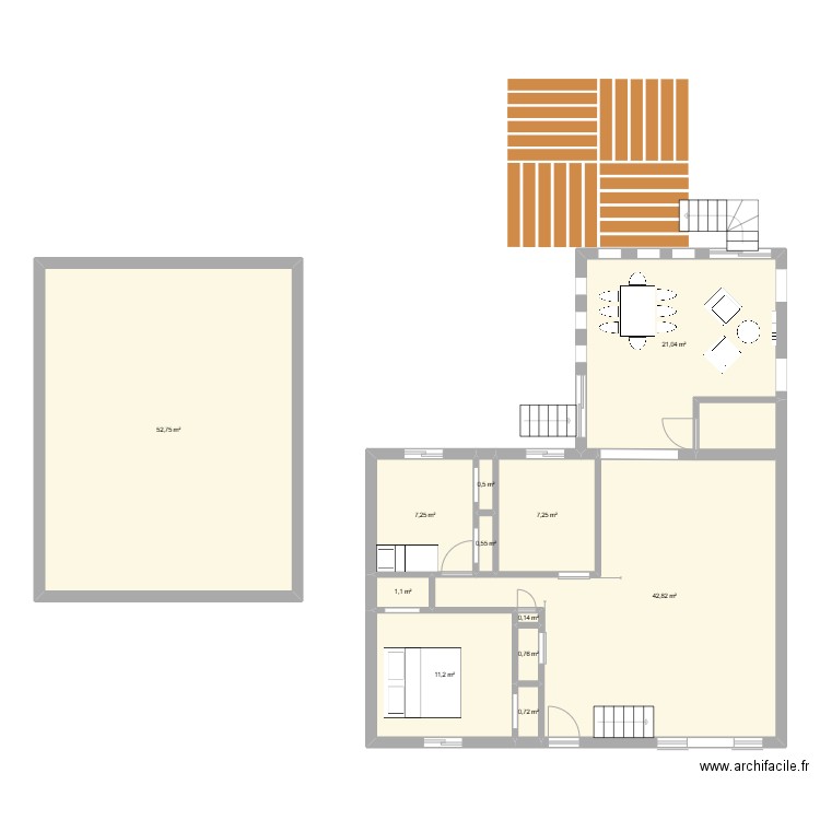 agrandissement 2. Plan de 12 pièces et 146 m2