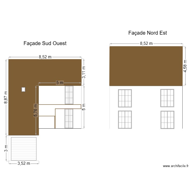 Kohler David. Plan de 4 pièces et 84 m2