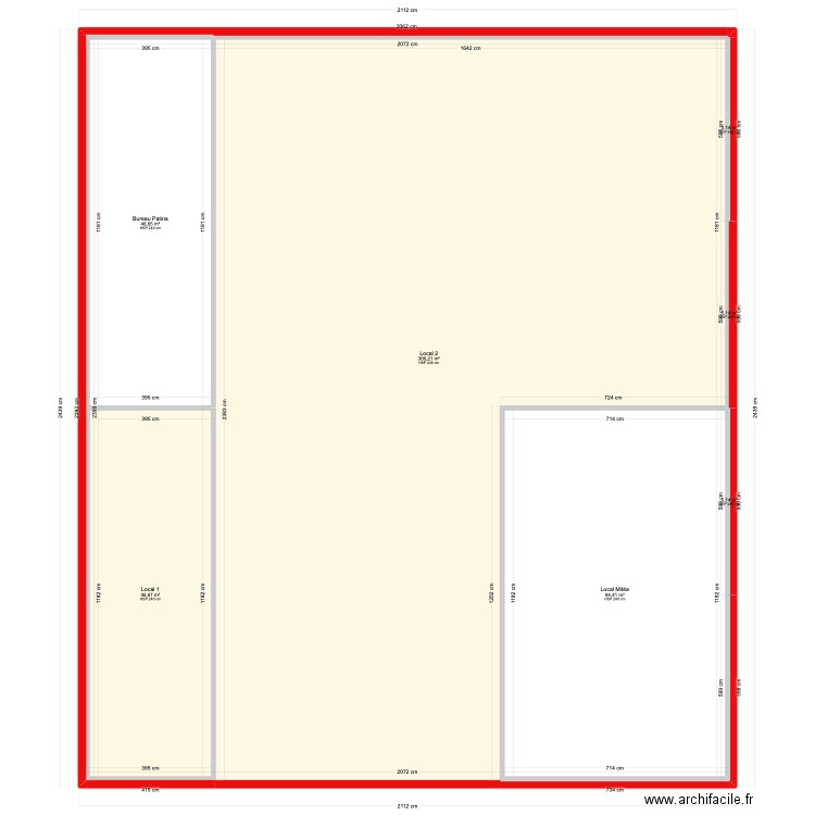 Plan Sci Artisan 2000 RDC. Plan de 7 pièces et 484 m2