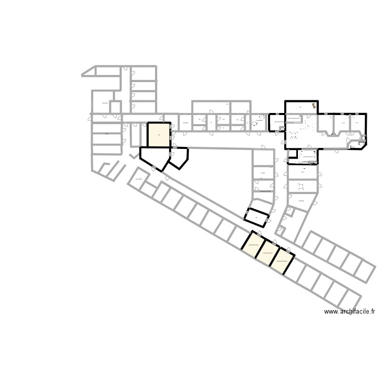 sandrine aubert. Plan de 38 pièces et 607 m2