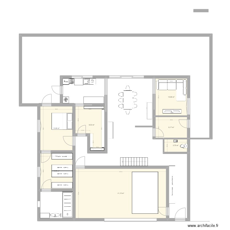 Maison 2. Plan de 7 pièces et 94 m2