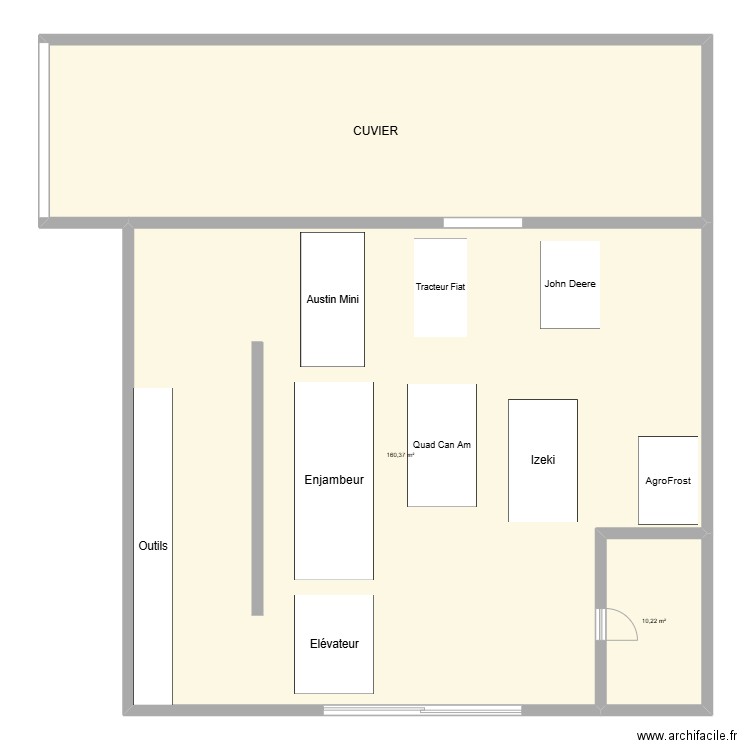 BOULOUNAUD. Plan de 3 pièces et 242 m2