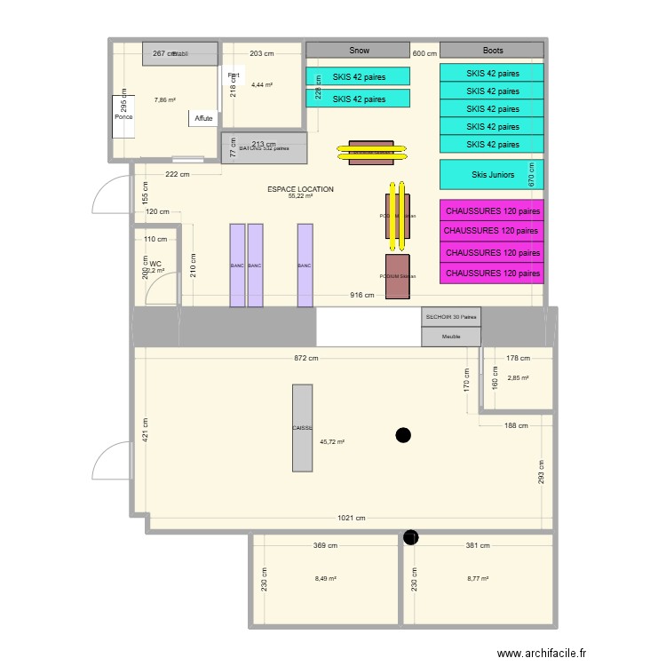 KORALP - ATEL LOC. Plan de 8 pièces et 136 m2