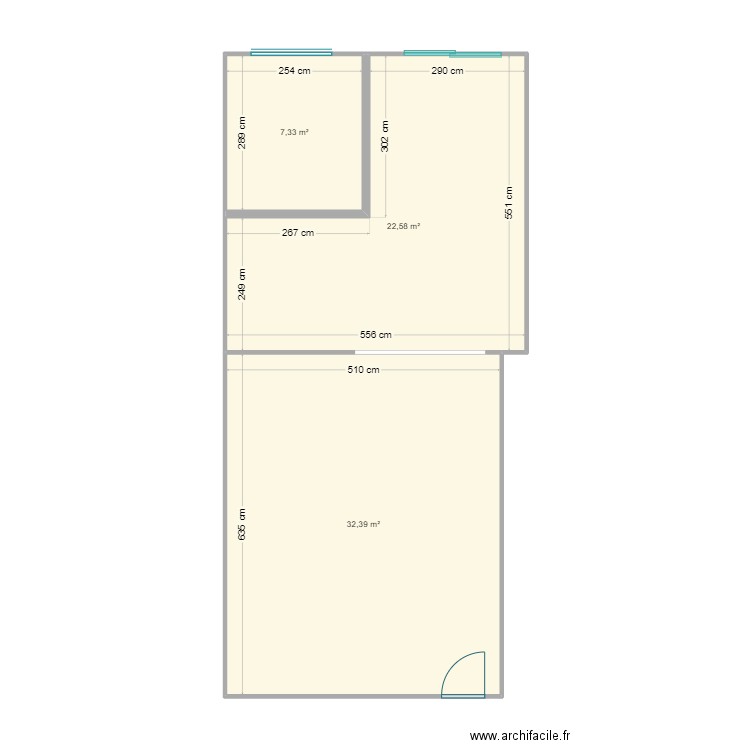 Lucas. Plan de 3 pièces et 62 m2