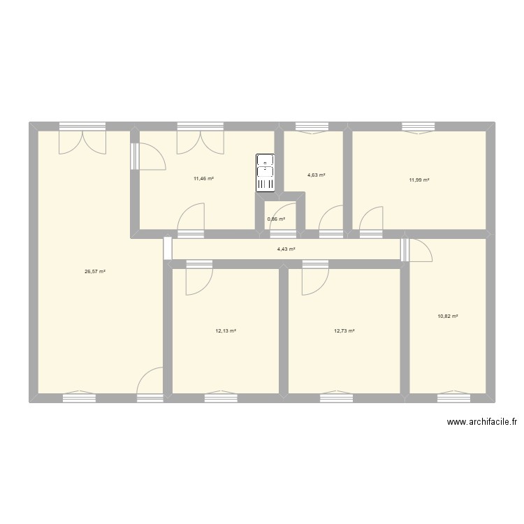 MaisonArsy. Plan de 9 pièces et 96 m2