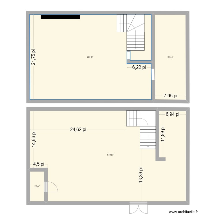 CycloSport. Plan de 4 pièces et 162 m2