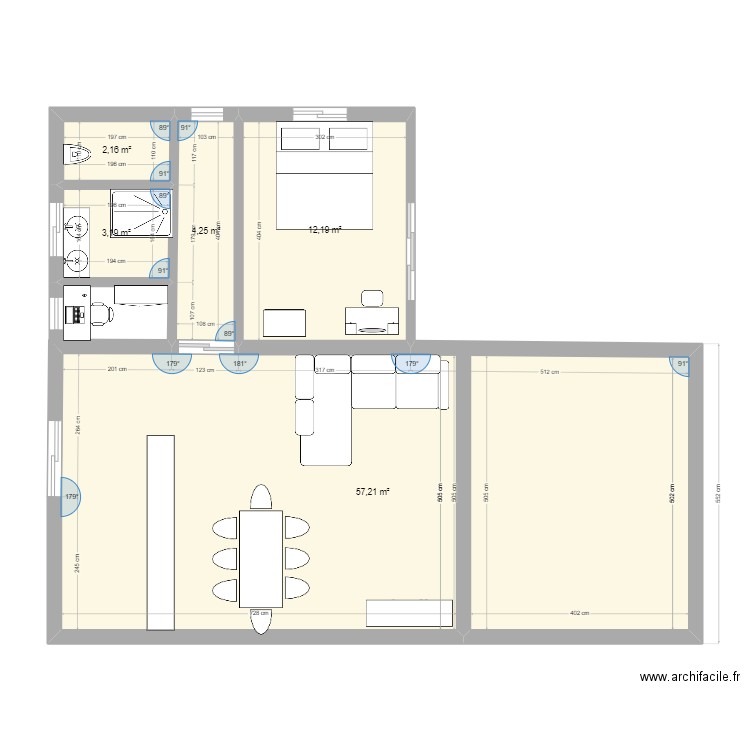 geraplan1. Plan de 5 pièces et 79 m2