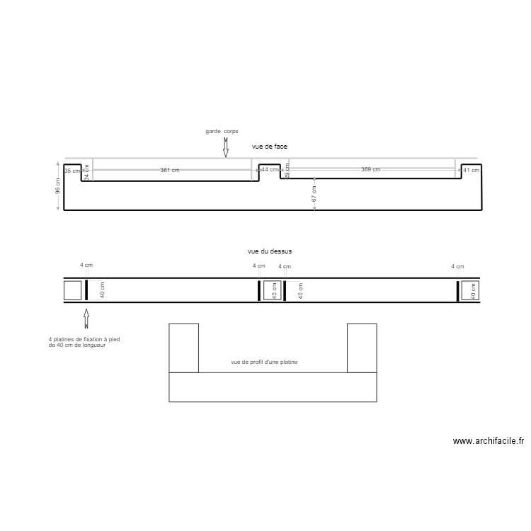 garde corps. Plan de 0 pièce et 0 m2