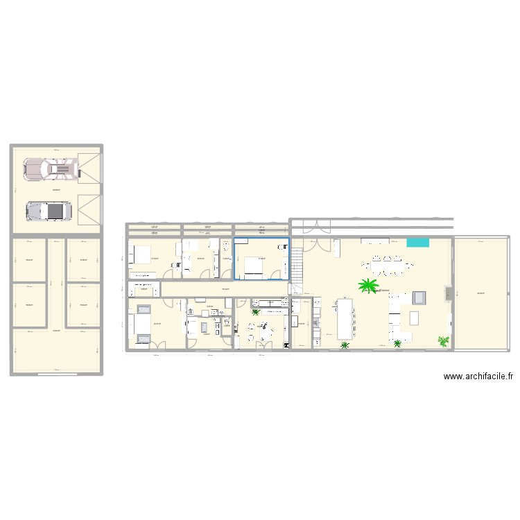 Villa Tarzan 27. Plan de 31 pièces et 803 m2