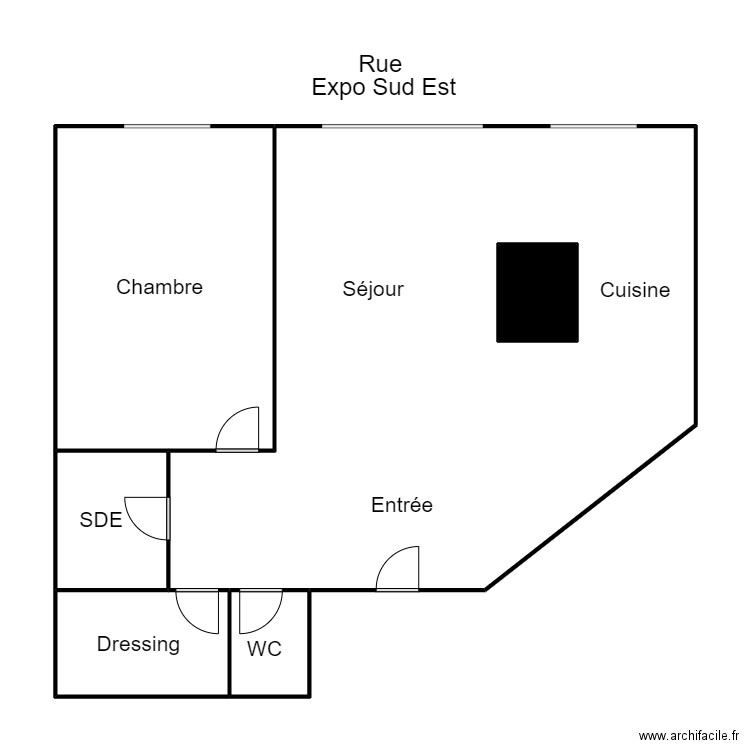 Plan Thiebart . Plan de 6 pièces et 109 m2