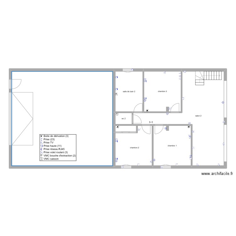 gerard Herry Donovan 1er etage pc. Plan de 8 pièces et 173 m2