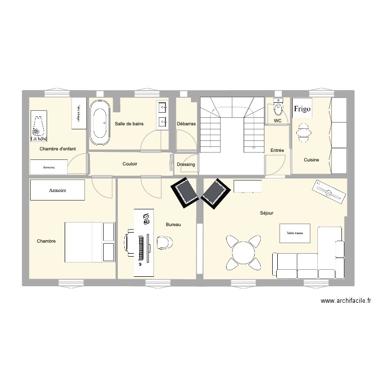 Murguet Actuel. Plan de 11 pièces et 78 m2