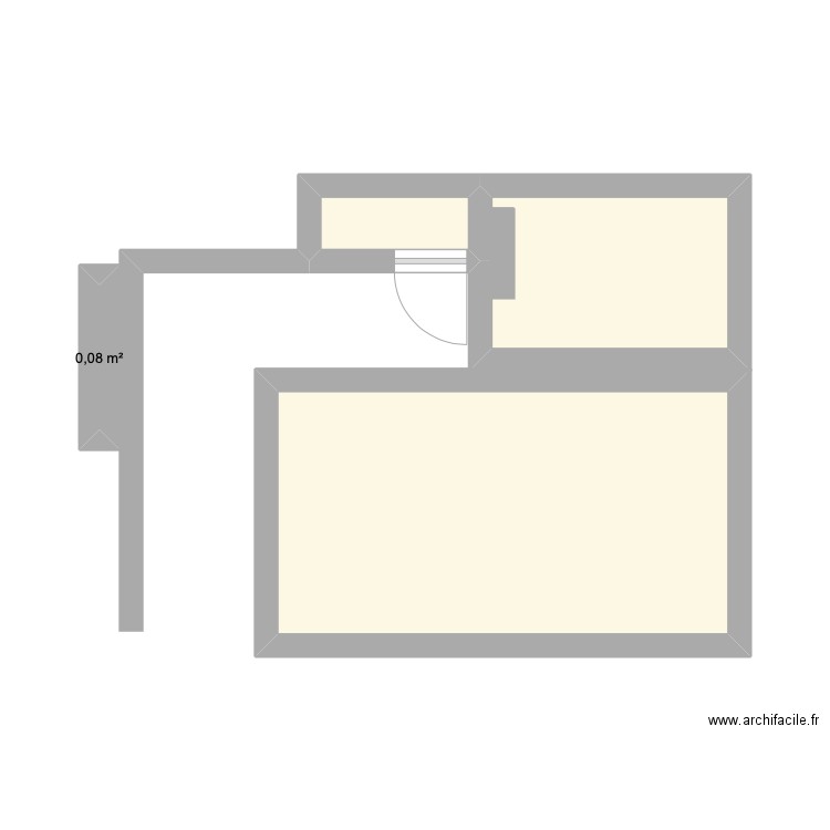 n°1 plan. Plan de 4 pièces et 19 m2