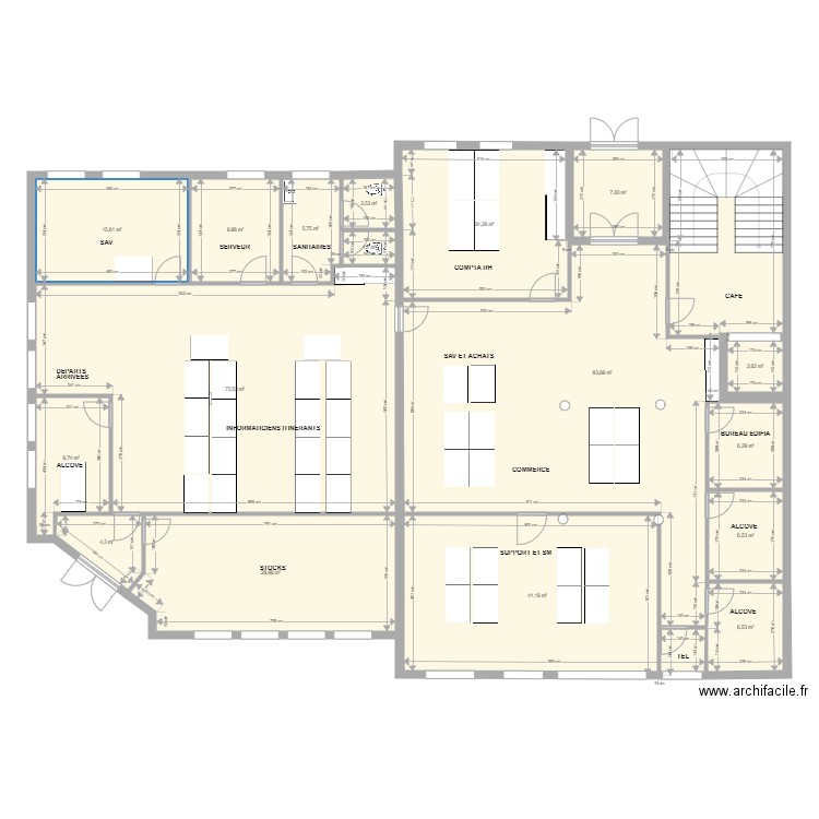 BAT RDC 2025 V3. Plan de 17 pièces et 339 m2