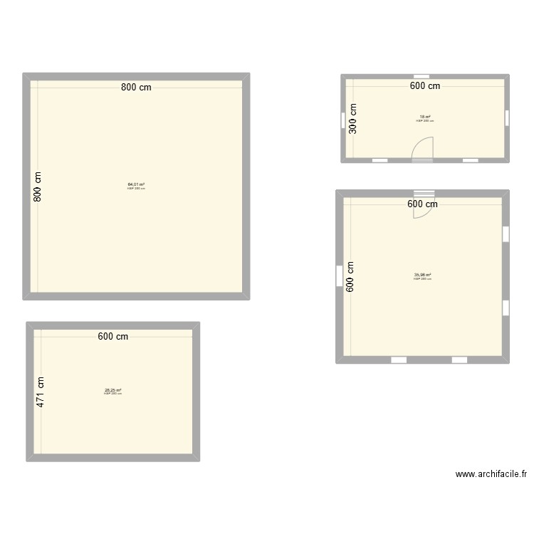 123. Plan de 4 pièces et 146 m2