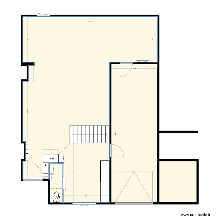 petunias travaux complet. Plan de 3 pièces et 104 m2