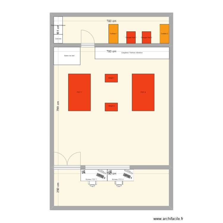 Local VIB 2. Plan de 3 pièces et 96 m2