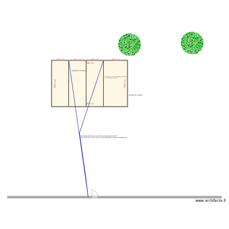 DURAS TECHNIQUE. Plan de 1 pièce et 59 m2