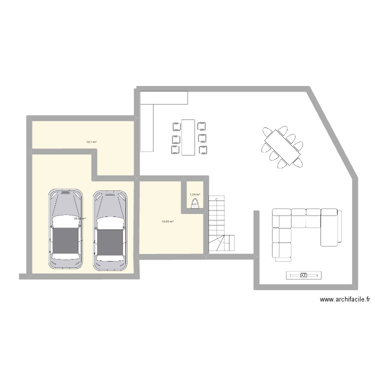 Maison 2. Plan de 4 pièces et 50 m2