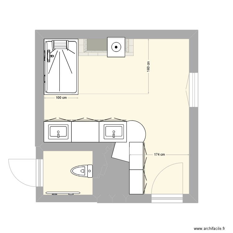 renard auto. Plan de 7 pièces et 18 m2