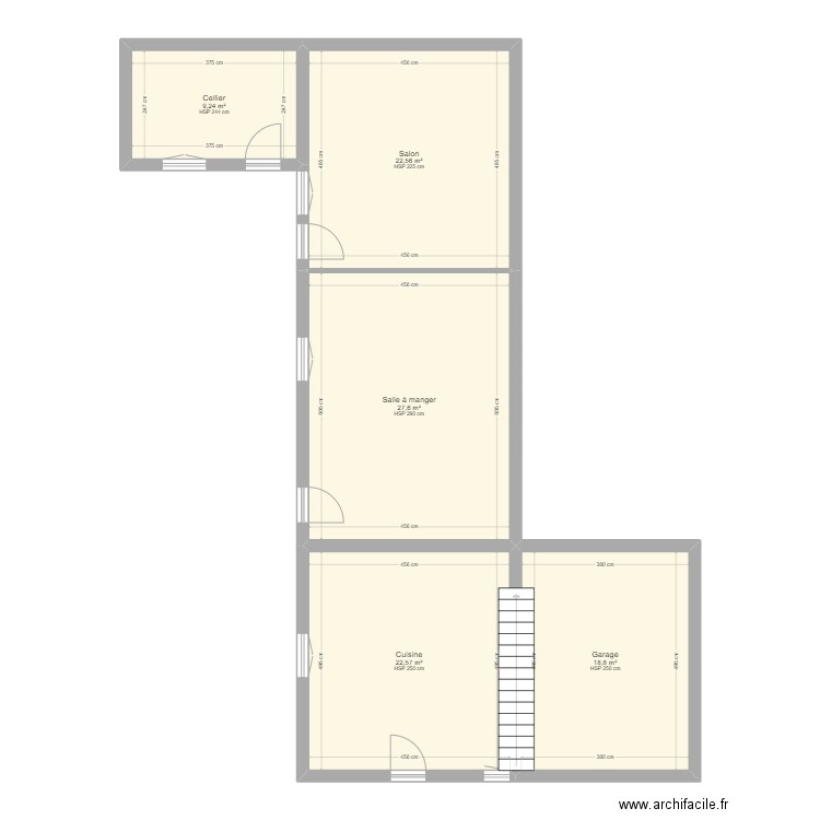 RAHIMZAD RDC. Plan de 5 pièces et 101 m2