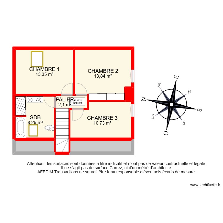 BI20431 -. Plan de 22 pièces et 168 m2