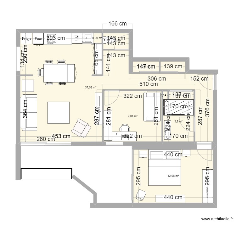 MERIDIEN. Plan de 9 pièces et 67 m2