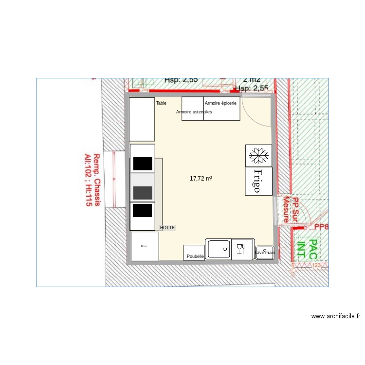 ACOLEA NUMERI TABLE V2. Plan de 1 pièce et 18 m2