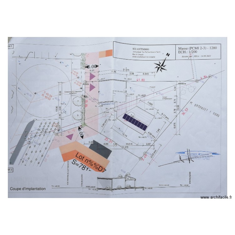 plan de masse PV FLC. Plan de 0 pièce et 0 m2