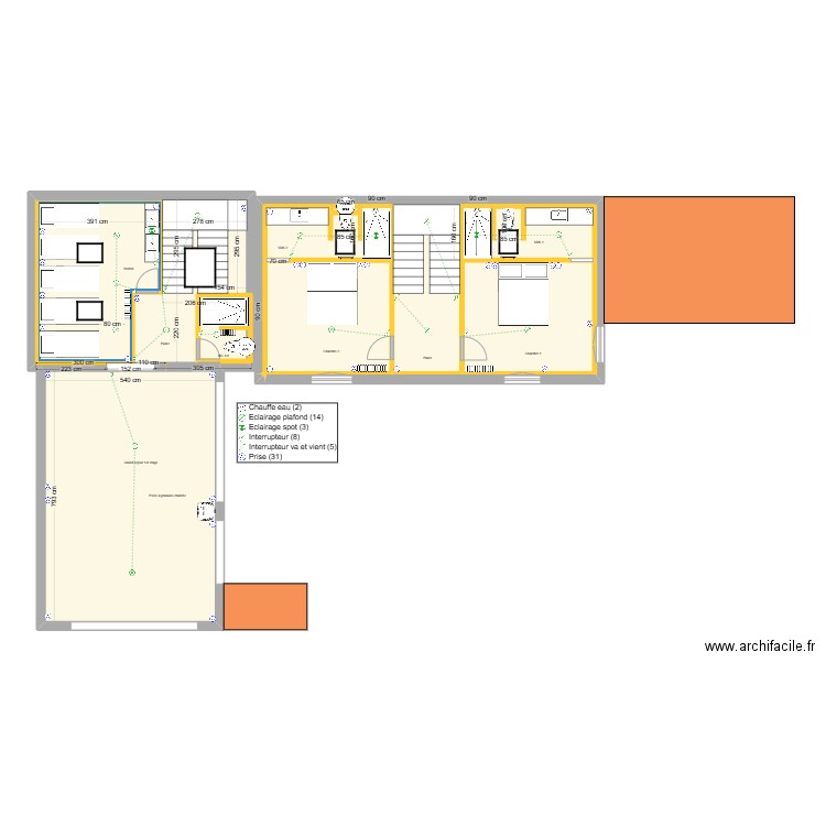 GERM 1ER V3. Plan de 10 pièces et 146 m2