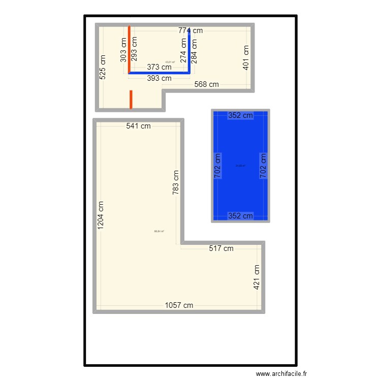 thailande 3. Plan de 3 pièces et 155 m2