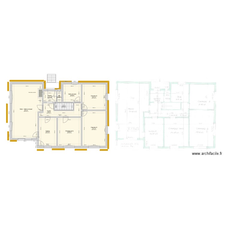 Verchères 18a - Rez-de-chaussée. Plan de 10 pièces et 109 m2