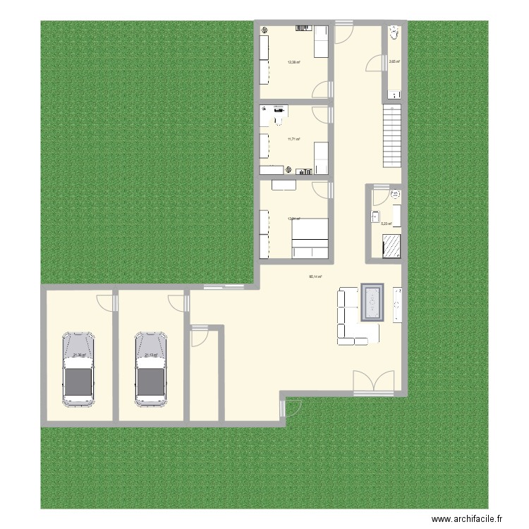 villa 531. Plan de 8 pièces et 183 m2