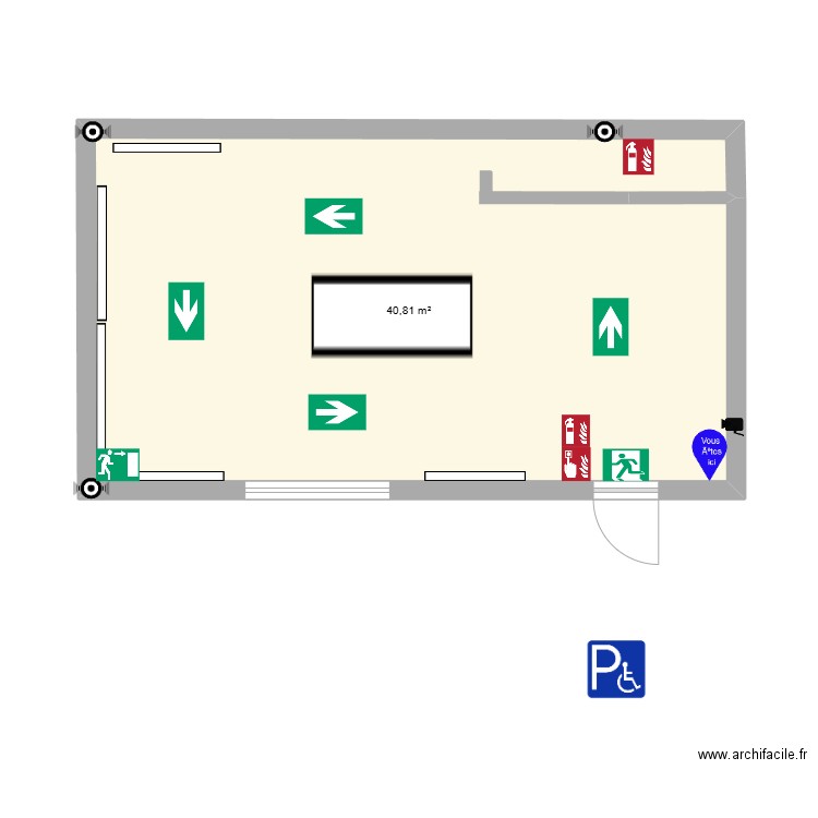 Cave a vins. Plan de 1 pièce et 41 m2