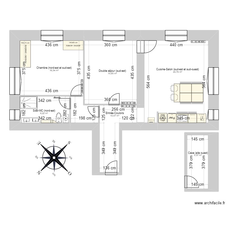 ROSENDAL. Plan de 6 pièces et 79 m2