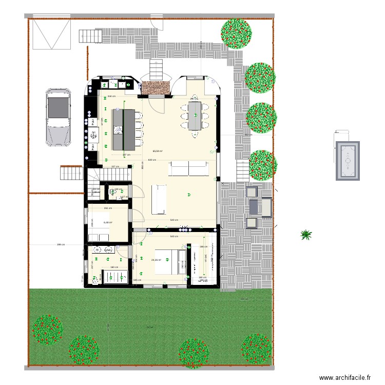 maison bzh  elec. Plan de 5 pièces et 99 m2