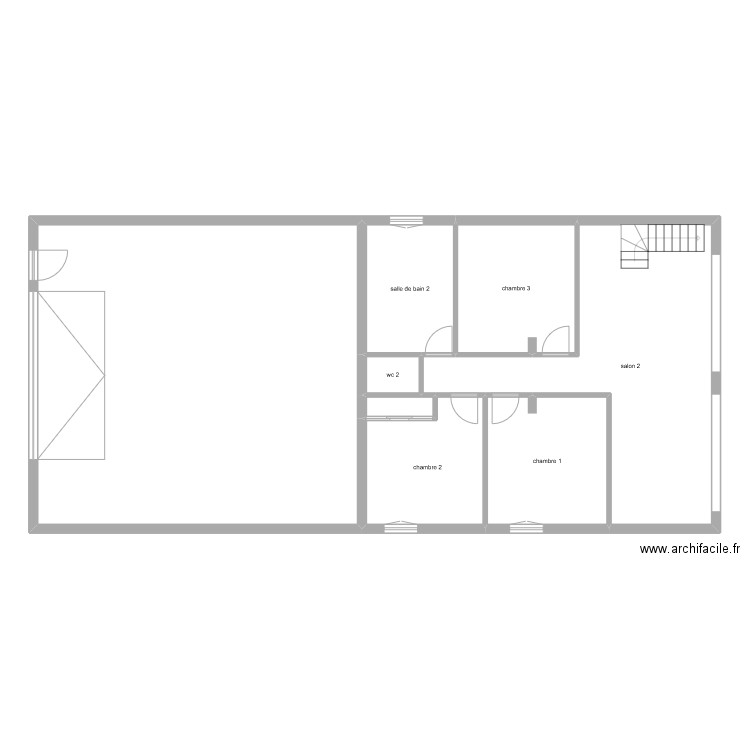 gerard Herry Donovan 1er etage. Plan de 8 pièces et 173 m2