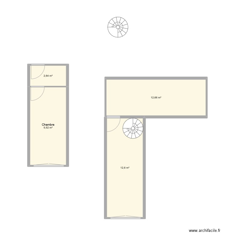 Project. Plan de 4 pièces et 38 m2