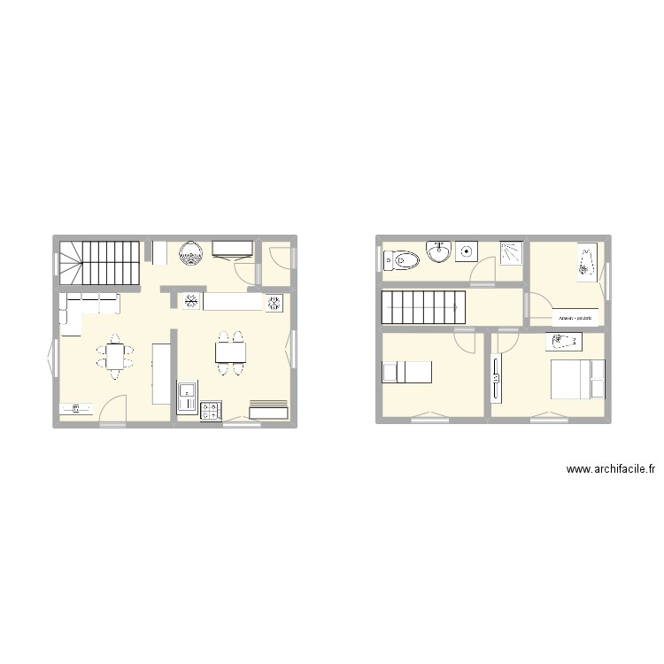 MACHIEL-logt3. Plan de 7 pièces et 24 m2