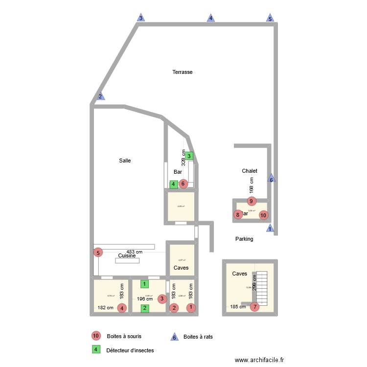 RECTO VERSO CINEY. Plan de 7 pièces et 45 m2