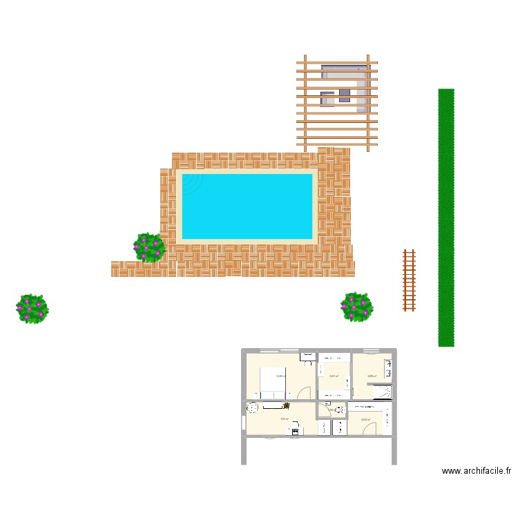 extension côté ouest_Projet 2. Plan de 6 pièces et 44 m2