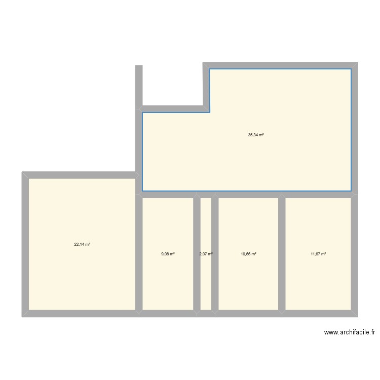 hamza ibn. Plan de 6 pièces et 105 m2