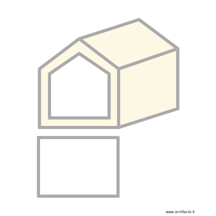 Maison Rosie. Plan de 5 pièces et 47 m2